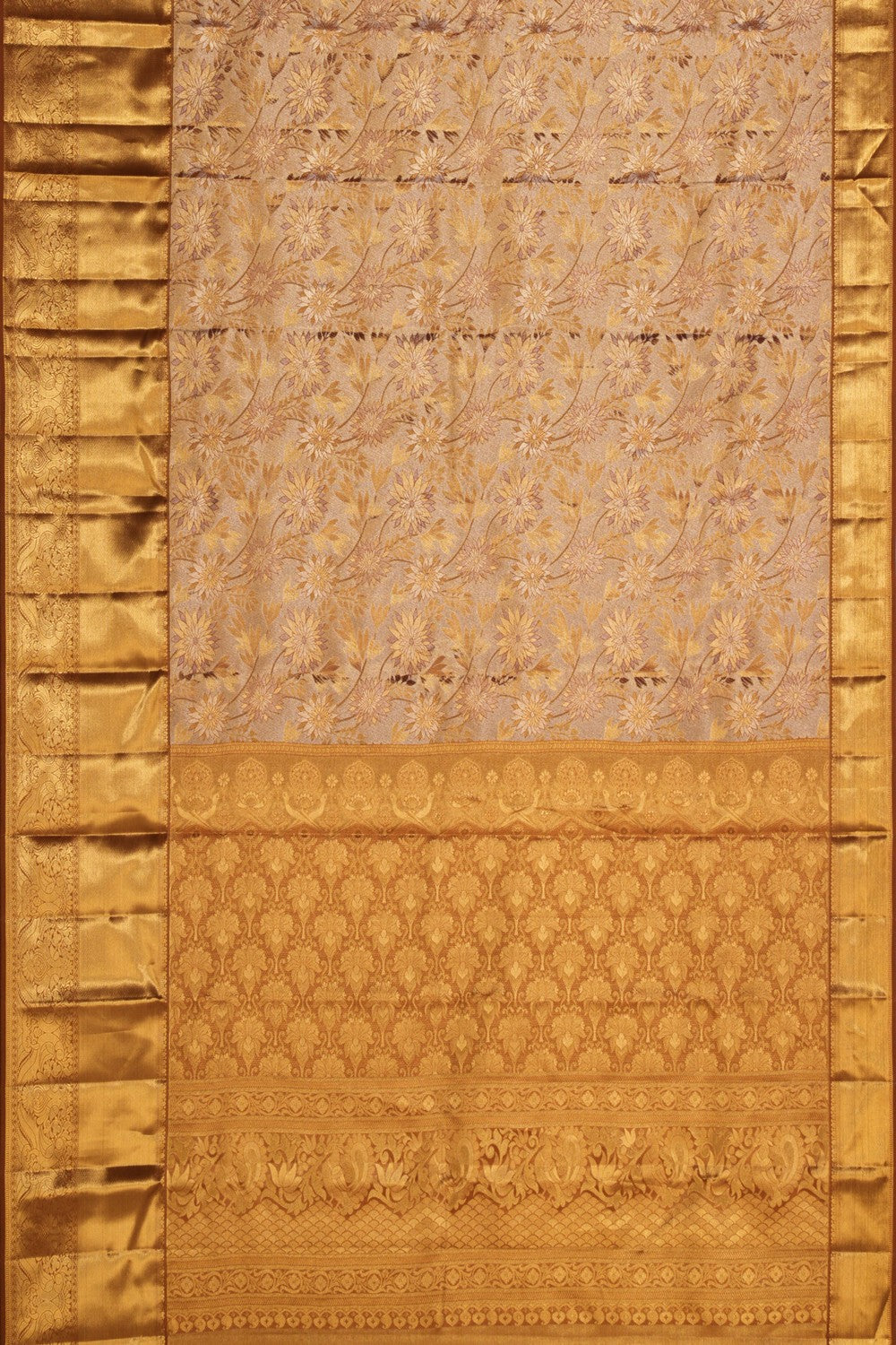 Image of Kanchipattu Brocade Gold Saree